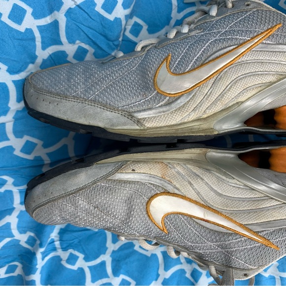 Nike Women’s size 9 Shox Vivify running training shoes silver grey total orange - Picture 10 of 11